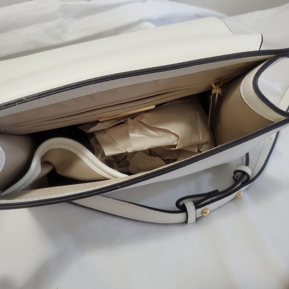 INC INTERNATIONAL CONCEPTS Women's Sibbell 2-1 Crossbody Bag White - Picture 4 of 8